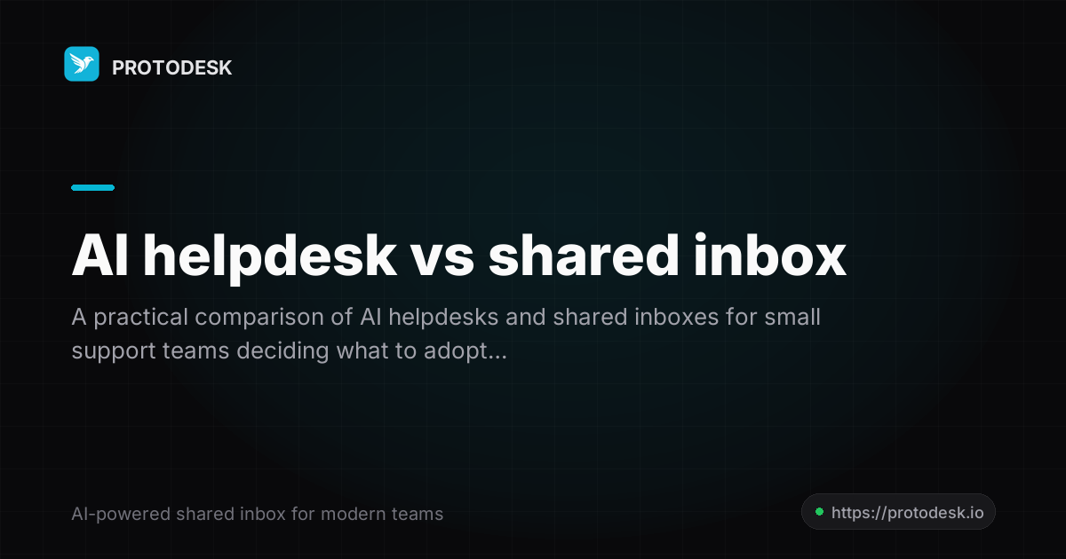 AI Helpdesk vs Shared Inbox: Which Should Small Teams Choose?
