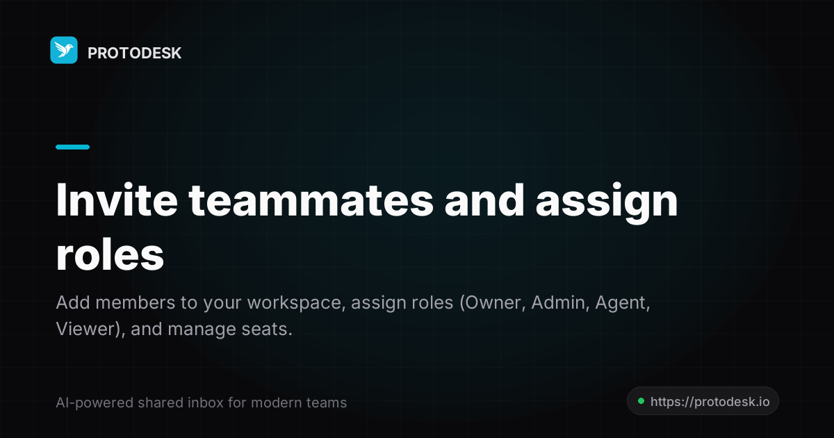 Invite teammates and assign roles