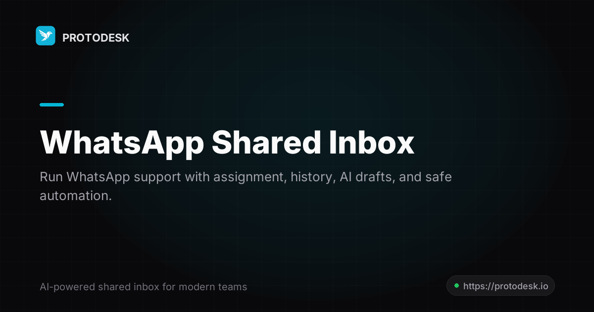 WhatsApp shared inbox untuk tim support kecil